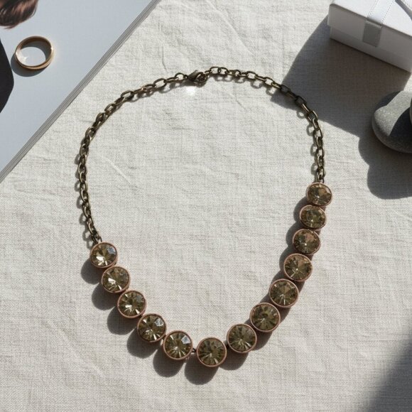 J. Crew Classic Brulee Crystal Rivière Necklace